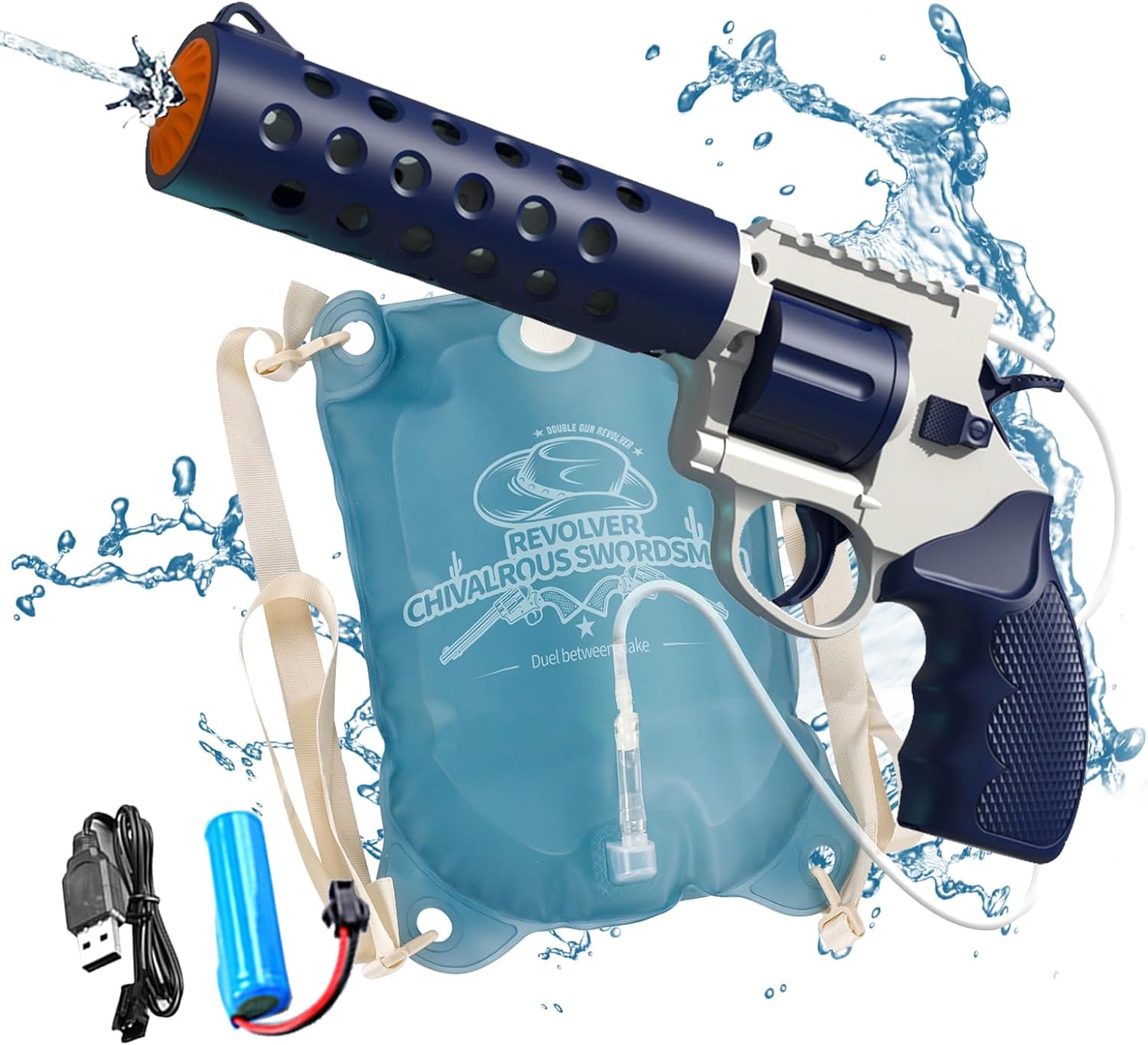 Electric Water Gun,2 Toy Guns Squirt Guns with Large Capacity Super Long-Distance Shooting,Automatic Water Guns for Kids \u0026 Adults Summer Swimming Pool Party Beach Outdoor Activity.